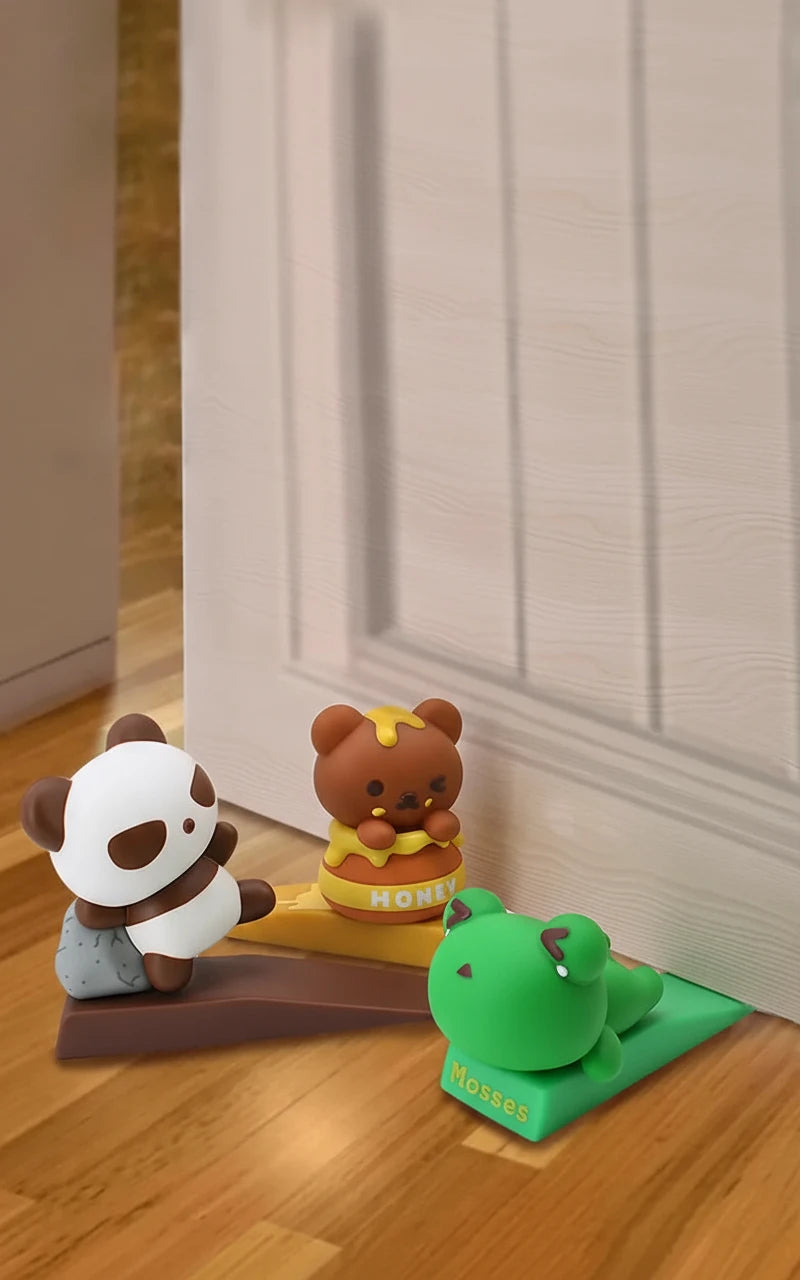 Cute Cartoon Anti-Pinch Door Stopper with Suction Bumper