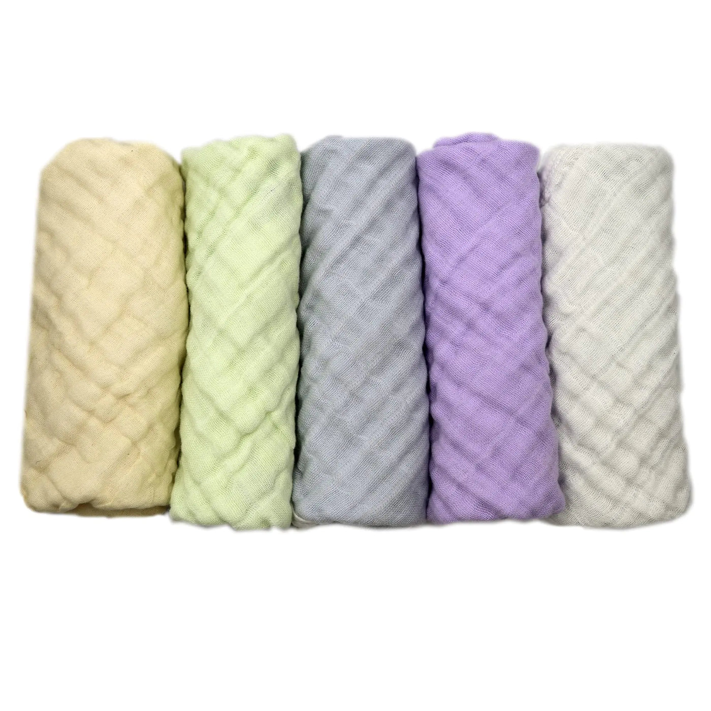 Elegant Muslin Newborn Washcloths - 5 Pack