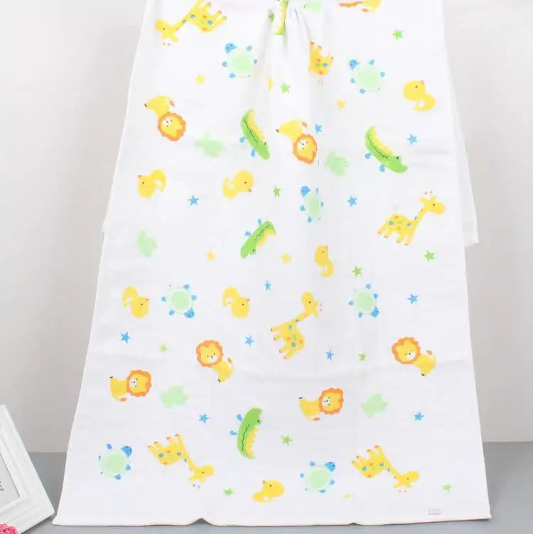 Double-layer Cartoon Print Baby Bath Towel