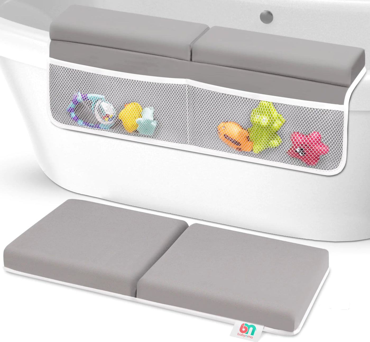 Baby Bath Kneeler & Elbow Rest Pad Set – Cushioned Support with Toy Organizer