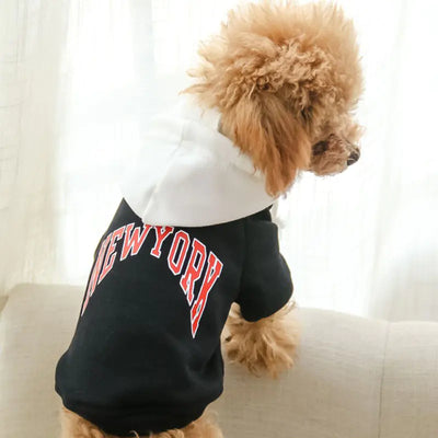 Casual Hooded Sweatshirt for Pets in Terry Cotton