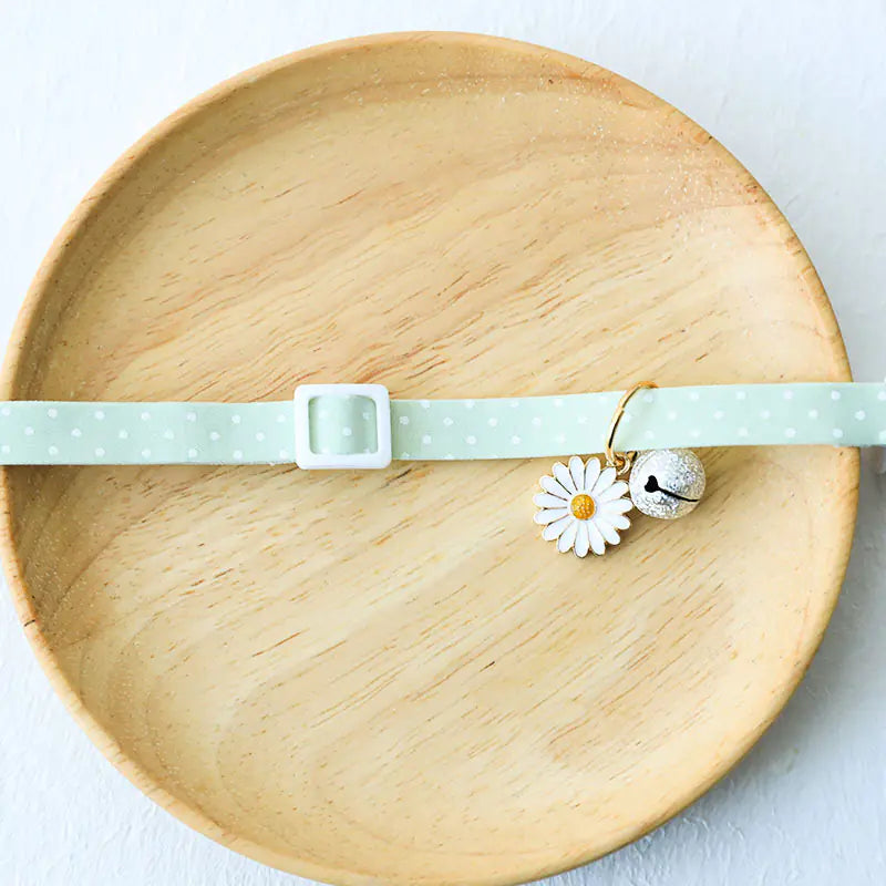 Cute Cat Dog Collar with Silver Bell Anti-Lost Tag