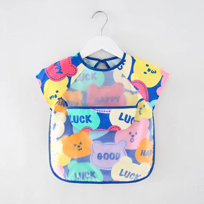 Waterproof Long Sleeve Kids Smock Apron for Eating