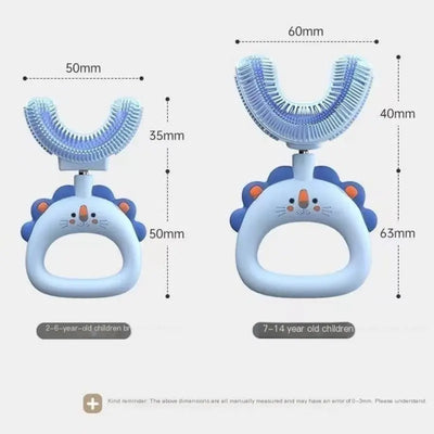 U-Shaped Little Lion Silicone Toothbrush for Kids