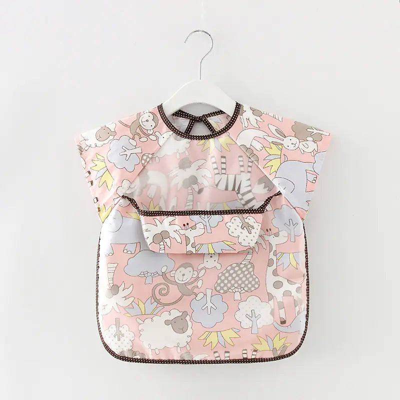 Waterproof Long Sleeve Kids Smock Apron for Eating