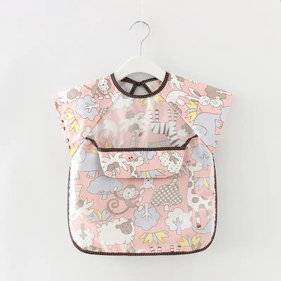 Waterproof Long Sleeve Kids Smock Apron for Eating