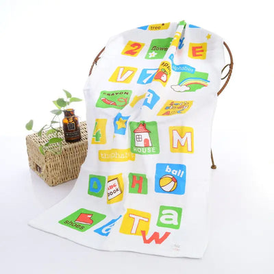Double-layer Cartoon Print Baby Bath Towel