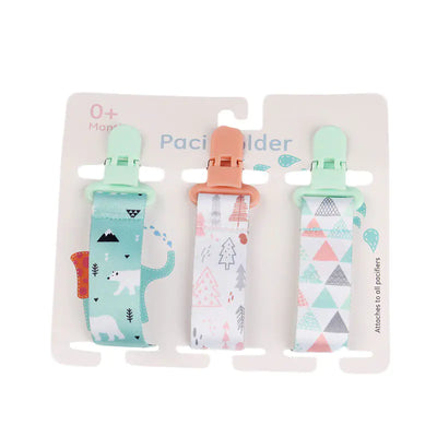 Cartoon Pattern Baby Pacifier Teether Pack of Three
