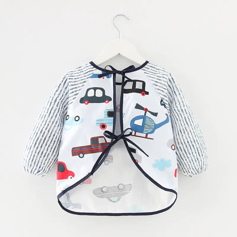 Waterproof Long Sleeve Kids Smock Apron for Eating