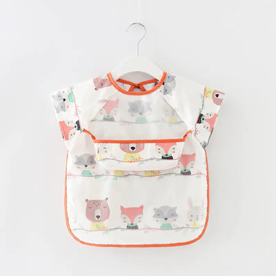 Waterproof Long Sleeve Kids Smock Apron for Eating