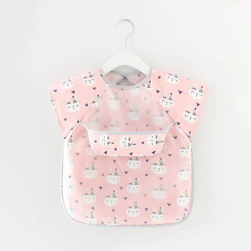 Waterproof Long Sleeve Kids Smock Apron for Eating