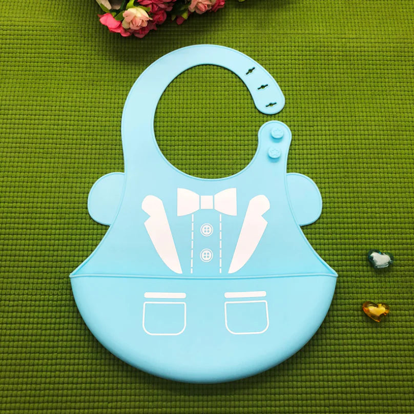 Silicone Waterproof Adjustable Cartoon Bibs for Kids