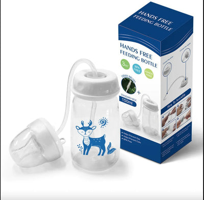 Hands-Free Baby Feeding Bottle