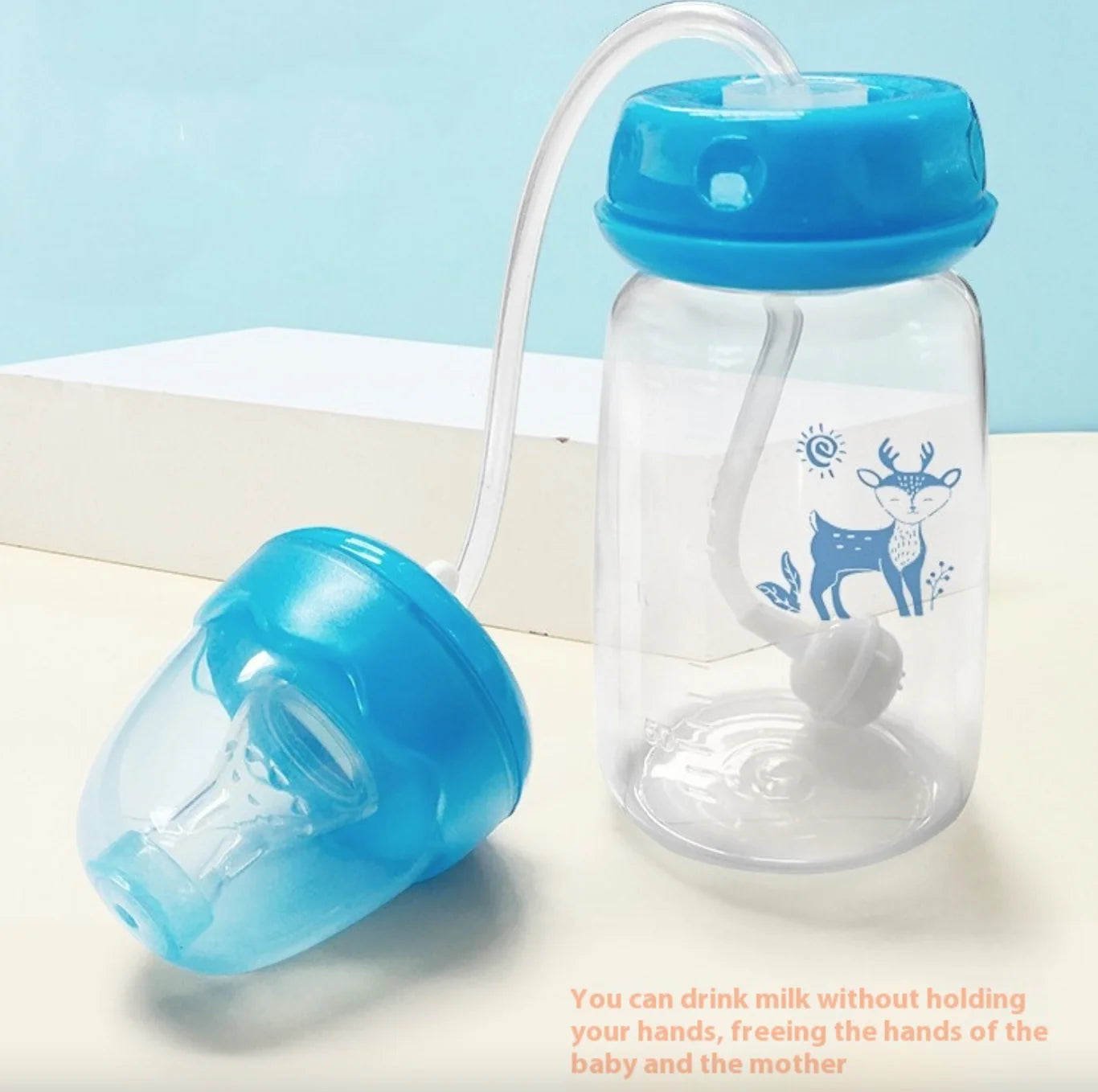Hands-Free Baby Feeding Bottle