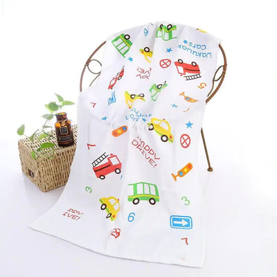Double-layer Cartoon Print Baby Bath Towel