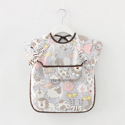 Waterproof Long Sleeve Kids Smock Apron for Eating