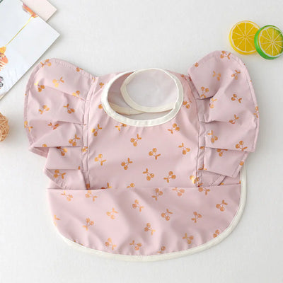Baby Meal Pocket Waterproof Bib with Angel Wing Design